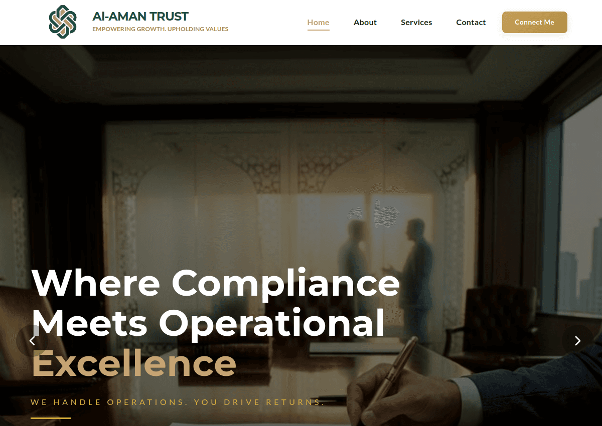 Al-Aman Trust - Nonprofit / Trust Website